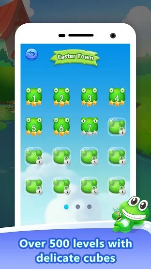 Game Frog Cube Blast có hơn 500 level cực vui và thách thức