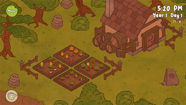 Dành phần lớn thời gian trong ngày để trồng trọt, bắt sâu, nấu ăn và khám phá Đảo Ếch