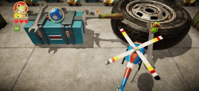 Giải cứu những chú ếch con ở nhiều khu vực khác nhau trong Frogger in Toy Town