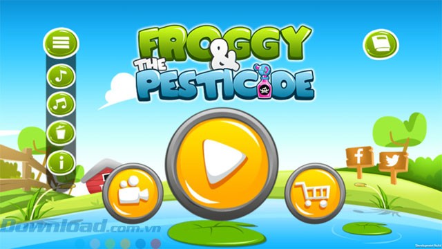 Menu chính của game Froggy and The Pesticide