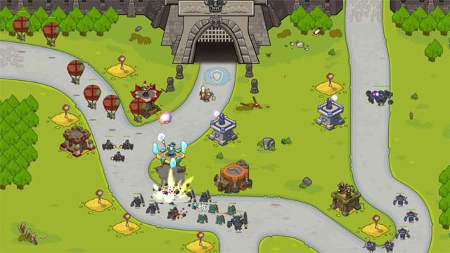 Bố trí tháp pháo và binh lính dọc đường tiến quân của kẻ thù