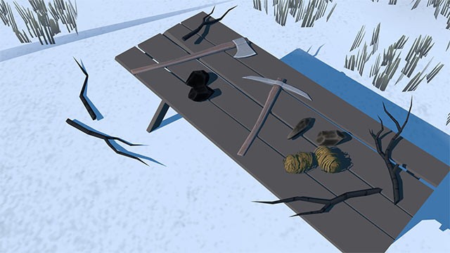 Chế tạo vũ khí và công cụ thiết yếu trong game Frost Survival VR