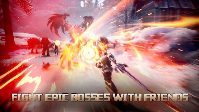 Cùng bạn bè chiến đấu với trùm trong game Frostborne