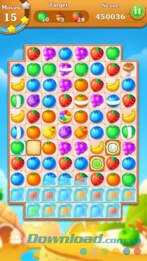 Fruits Bomb cho Android có nhiều loại hoa quả hấp dẫn