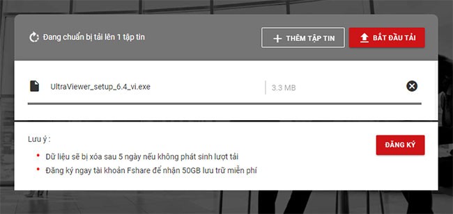 Dịch vụ Fshare - Dịch vụ lưu trữ trực tuyến, chia sẻ dữ liệu trực tuyến nhanh chóng, đơn giản.