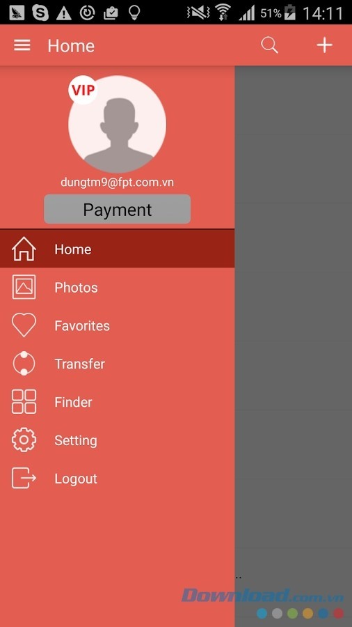 Quản lý thông tin và các thiết lập trên Fshare cho Android