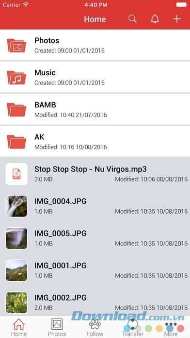 Quản lý file và thư mục trên Fshare cho iOS
