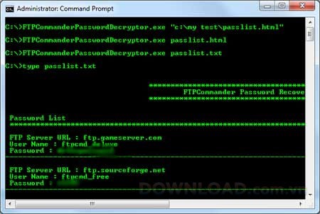 FTPCommanderPasswordDecryptor