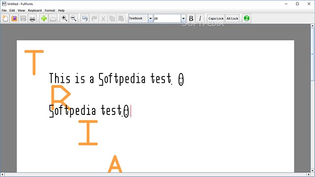 FullFonts hỗ trợ tạo ký tự, dấu, hình dạng đặc biệt để cá nhân hóa tài liệu