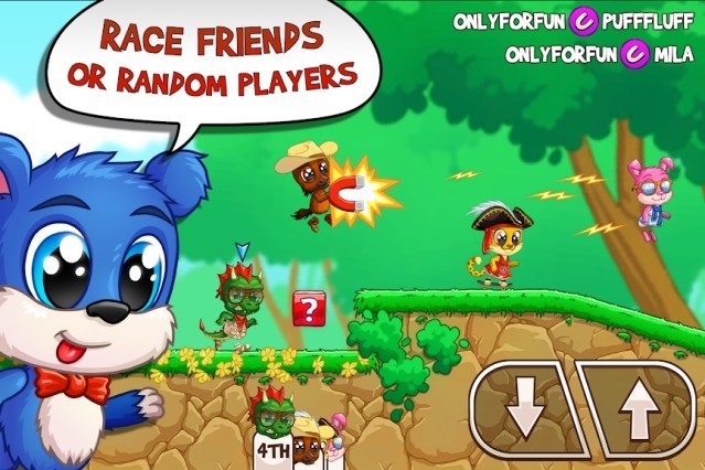 Chạy đua cùng bạn bè hoặc người chơi ngẫu nhiên khác trong game Fun Run 3: Arena