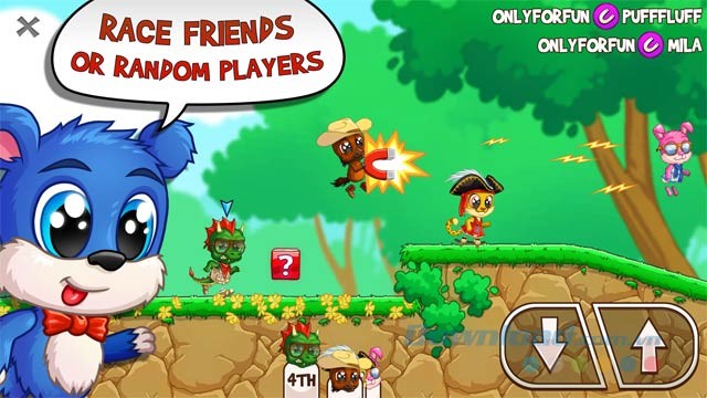 Chạy đua với bạn bè hoặc người chơi ngẫu nhiên khác