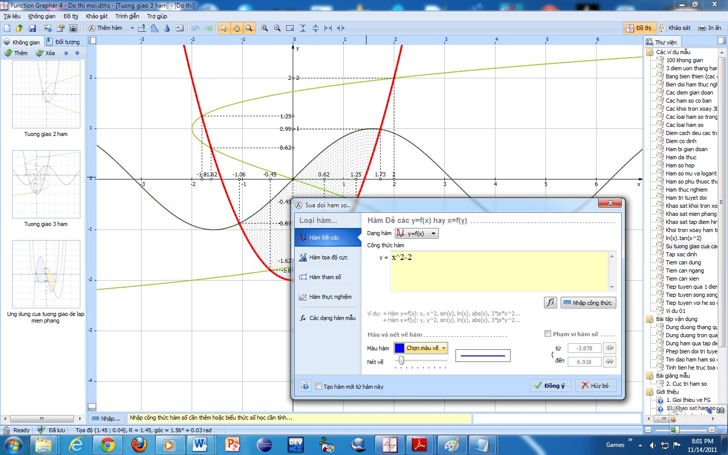 Giao diện làm chính của Function Grapher