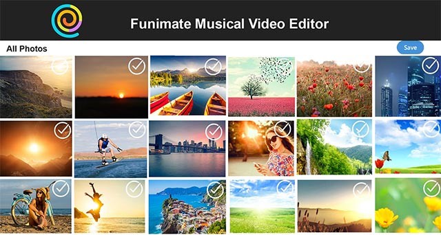 Tạo video ảnh và thiết kế slideshow với Funimate Musical Video Editor