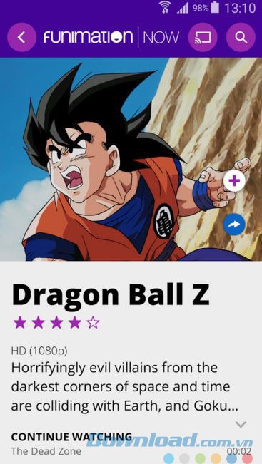 Xem phim anime trên điện thoại