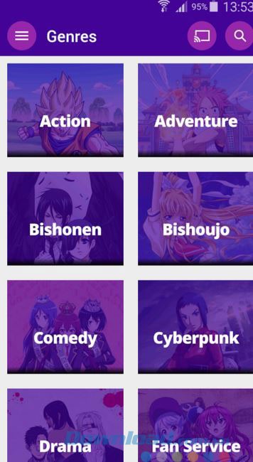 Tìm kiếm phim theo thể loại