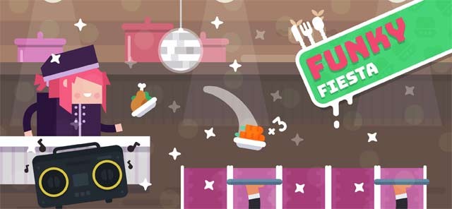 Điều chỉnh góc và lực bắn để chuyển món ăn cho bồi bàn