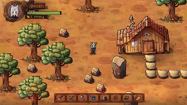 Furry Farm là một game mô phỏng nông trại đồ họa pixel sống động