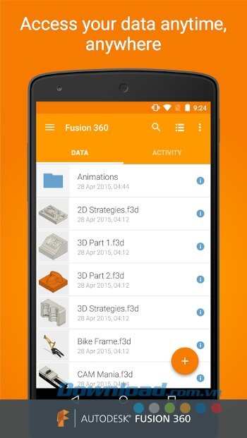 Truy cập bản vẽ mọi lúc, mọi nơi với Fusion 360 for Android