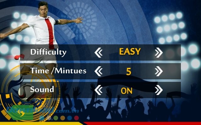 Các thiết lập trong game Futsal Football 2015