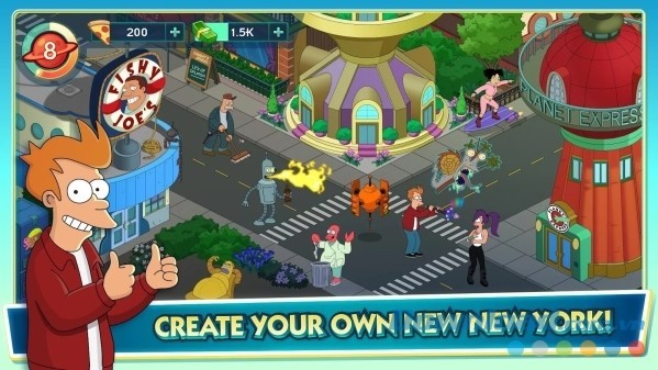 Game phiêu lưu vui nhộn Futurama: Worlds of Tomorrow cho Android
