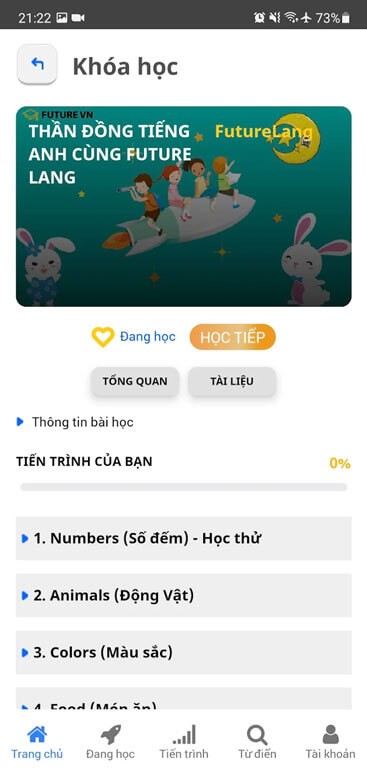 Các khóa học trên Future Lang