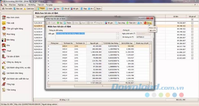 Phân hệ tài sản cố định