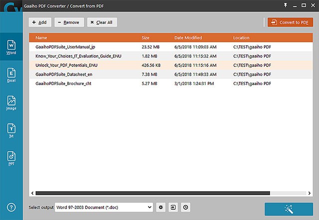Chuyển đổi file PDF sang các định dạng khác và ngược lại