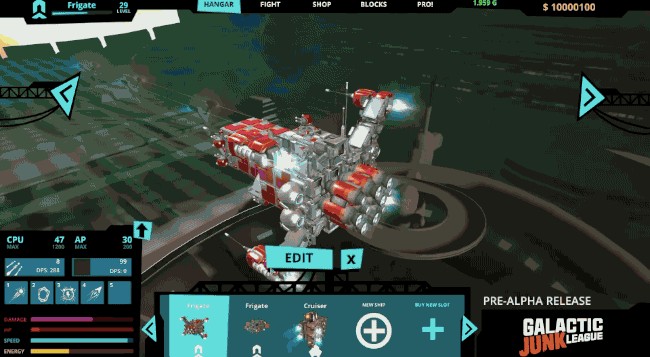 Toàn cảnh game Galactic Junk League