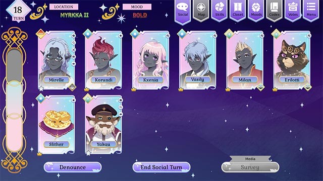 Xây dựng mối quan hệ bạn bè hoặc thù địch với hơn 30 nhân vật