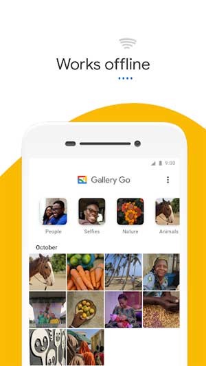 Gallery Go Android có thể hoạt động ngoại tuyến