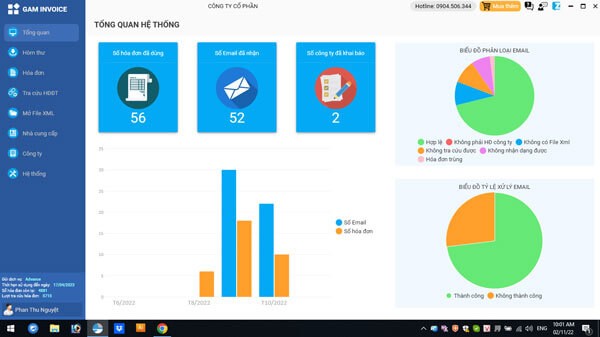 Gam Invoice - Phần mềm hỗ trợ quản lý hóa đơn điện tử