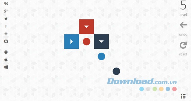 Giao diện game giải đố Game about Squares Online