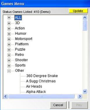 Giao diện chọn game