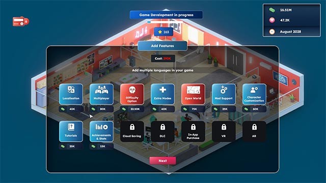 Thiết kế trò chơi đa dạng về thể loại, chủ đề và bắt kịp xu hướng thị trường trong Game Builder Tycoon