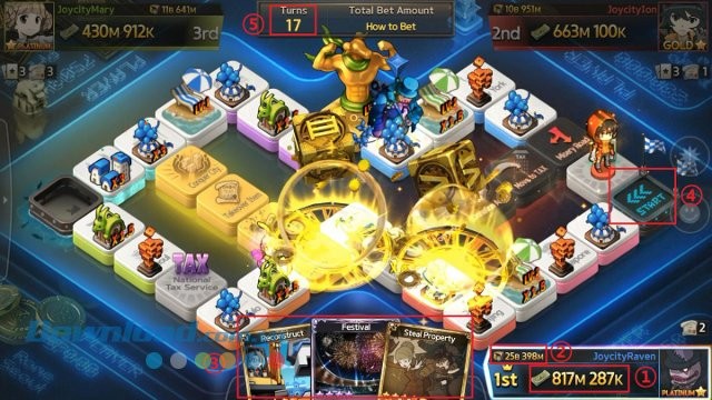 Giao diện chính của Game of Dice