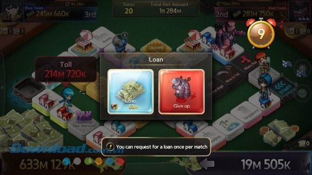 Tính năng cho vay của Game of Dice