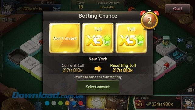 Tính năng đánh cược của Game of Dice