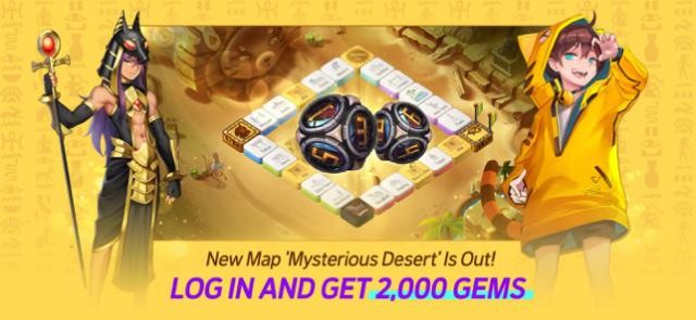 Chơi trên bản đồ mới, đăng nhập và nhận 2000 Gems