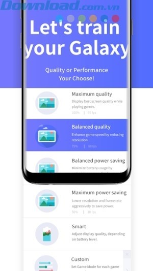 Chọn chất lượng và hiệu suất game phù hợp với máy