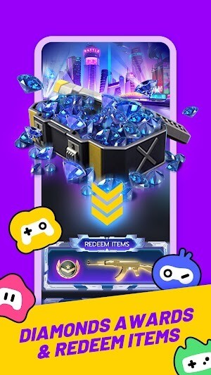 Nhận các item thưởng và kim cương trong game