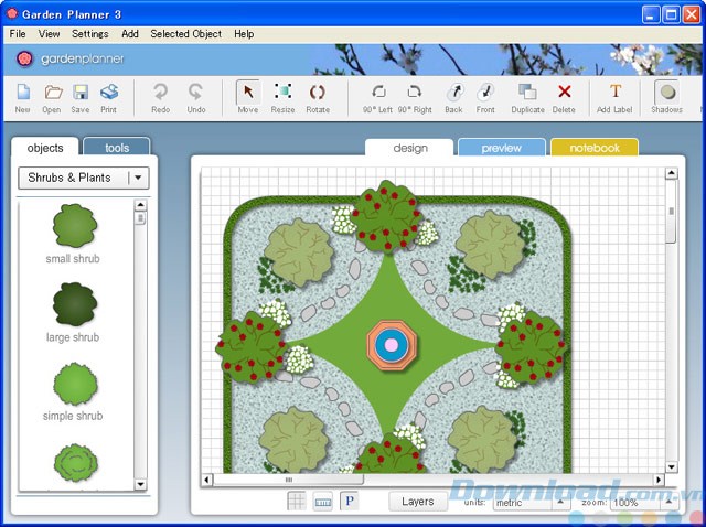 Chèn đối tượng vào thiết kế