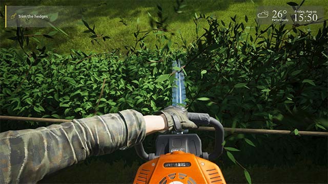 Làm cỏ và tỉa hàng rào trước khi bắt tay vào trồng cây và tạo hình cho khu vườn trong mơ