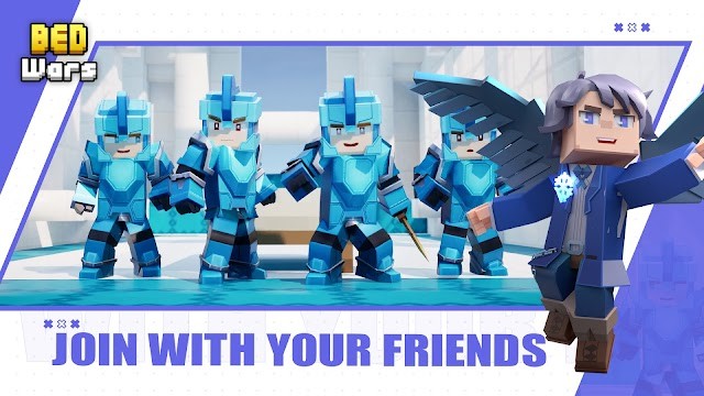 Tham gia trận chiến tổ đội nhiều người chơi cùng bạn bè trong game Garena Bed Wars