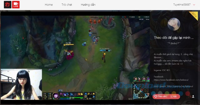 Phát trực tuyến game Liên Minh Huyền Thoại