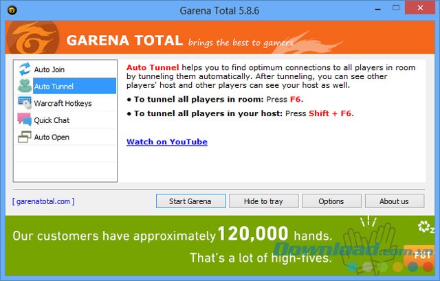 Tự động tunnel tất cả người chơi trong phòng