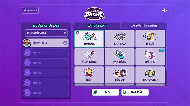 Gartic Phone có rất nhiều chế độ đa dạng để bạn lựa chọn