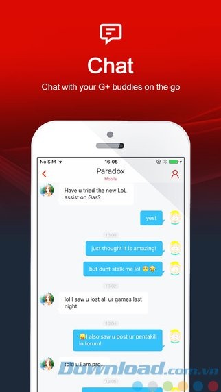 Trò chuyện với bạn bè Garena