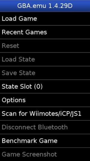 GBA emu có giao diện đơn giản