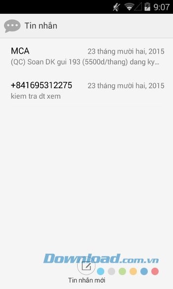 Giao diện nhắn tin của GEAK Launcher