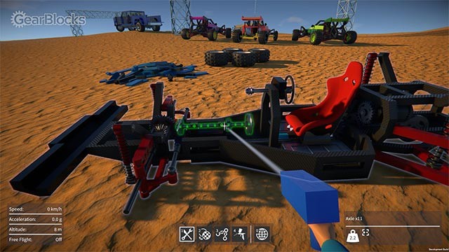 Thiết kế công trình, máy móc và phương tiện sáng tạo trong GearBlocks
